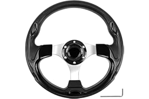 QYMOPAY Golf Cart Steering Wheel, Skid Steering Wheel, Universal Golf Cart for Club Car EZGO RXV and TXT, Yamaha, Precedent T