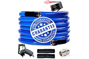 REHOSEUP 15FT Heated Water Hose for RV,-45 ℉ Antifreeze Heated Drinking Garden Water Hose，Electrically Heated Garden Hoses, Rv Accessories，Rv，Rv Water Hose （15FT）