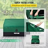 VEVOR 100 Gallon Outdoor Storage Box Waterproof PE Deck Box Galvanized Frame view 7