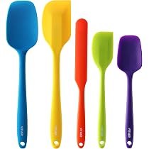 Amazon.com: 5PCS Silicone Rubber Spatula Set, VITUER Food Grade ...
