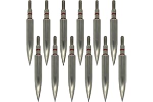 YIMEI 12pcsField Points Archery ArrowTips100-200 Grain Field Points5/16inch Screw in Bullet Points Arrowheads Broadheads for Crossbow Recurve Bow Compound Bow
