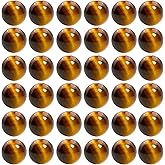 Natural Stone Beads 100pcs 10mm Tiger Eye Round Genuine Real Stone Beading Loose Gemstone Hole Size 1mm DIY Smooth Beads for Bracelet Necklace Earrings Jewelry Making (Tiger Eye, 10mm)