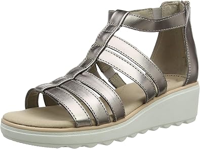 clarks sandals silver