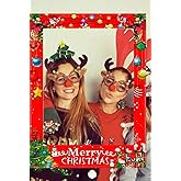 LaVenty Set of 35 Christmas Photo Booth Props Christmas Photo Props Christmas Photo Frame Christmas Photo Booth Frame Christm