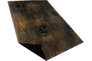 Lighter Creative 44'' x 60'' Battle Mat Gridded War-Gaming Mat for WH40K Pariah Nexus Deployment Zone - Made of Synthetic Leather, 1.1mm Thickness (Doomsday Barrens)