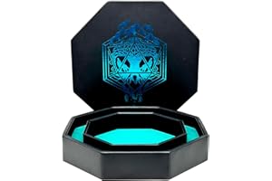 Roll for Adventure Holographic - D&D Dice Tray of Holding by Norse Foundry, 8” Octagon Shape Dice Rolling Tray for Dice Games Like RPG and DND, Removable Top Lid – Soft Padded Inner Lining