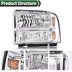 GRAND ORANGE Headlights Assembly Compatible with