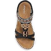 Littleplum Womens Sandals Arch Support Summer Beach Sandals Comfort Walking Shoes Bohemian Flip Flops Sandals for Women