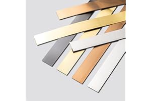 LKYJD Black Molding Trim Peel and Stick, 15mmx5m Stainless Steel Metalized Brushed Finish, Peel and Stick Design, Flexible St