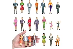 VICDUEKG 14 Pcs Miniature People Figurines 1:25 Scale Tiny People Model Trains Architectural Mini People Figures Sitting and 