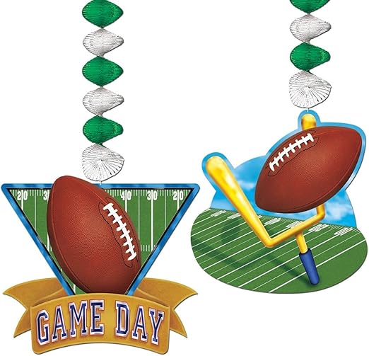 Amazon Com Club Pack Of 24 Game Day Football Danglers Sports