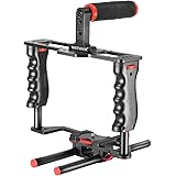 Neewer Film Movie Making Camera Video Cage Kit Includes: (1)Video Cage(1)Top Handle Grip(1)Shoe Mount(2)15mm Rod for Canon Ni