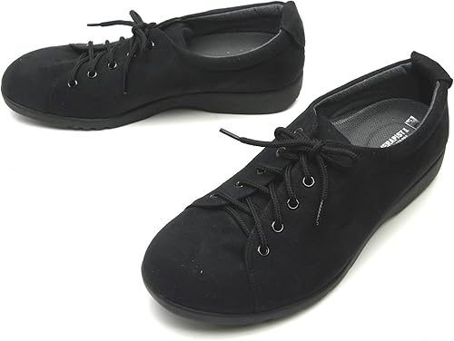 Amazon レディース スニーカー 体に良い足型設計 快足ウォーキング 黒 801 21 5cm スニーカー