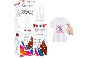GEKIXUTP 200 ml Sublimation Spray for Cotton Tshirts,Sublimation Coating Spray for T-Shirts,Canvas, Polyester Fabric,Quick Dry, High Gloss,Polyester Spray for Sublimation