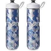 HydraPak | Polar Bottle - Polar Sport Insulated Water Bottle 2-Pack - BPA-Free, Sport & Bike Squeeze Bottle with Handle (Contender Blue, 700ml / 24oz)