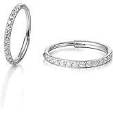 Limerencia G23 Titanium Slim Huggie Hoop Earrings, Hypoallergenic F136 Implant Grade Pure Titanium for Sensitive Ears