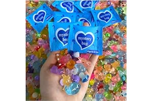 FRAGRANTGARDEN Mini Glow In The Dark Animal Resin Models, Resin Animals Mystery Bags, Individually Wrapped Blind Bags Tiny Animal Figurines, Collectible Mini Animals For Fairy Garden, DIY Crafts (50, animals)