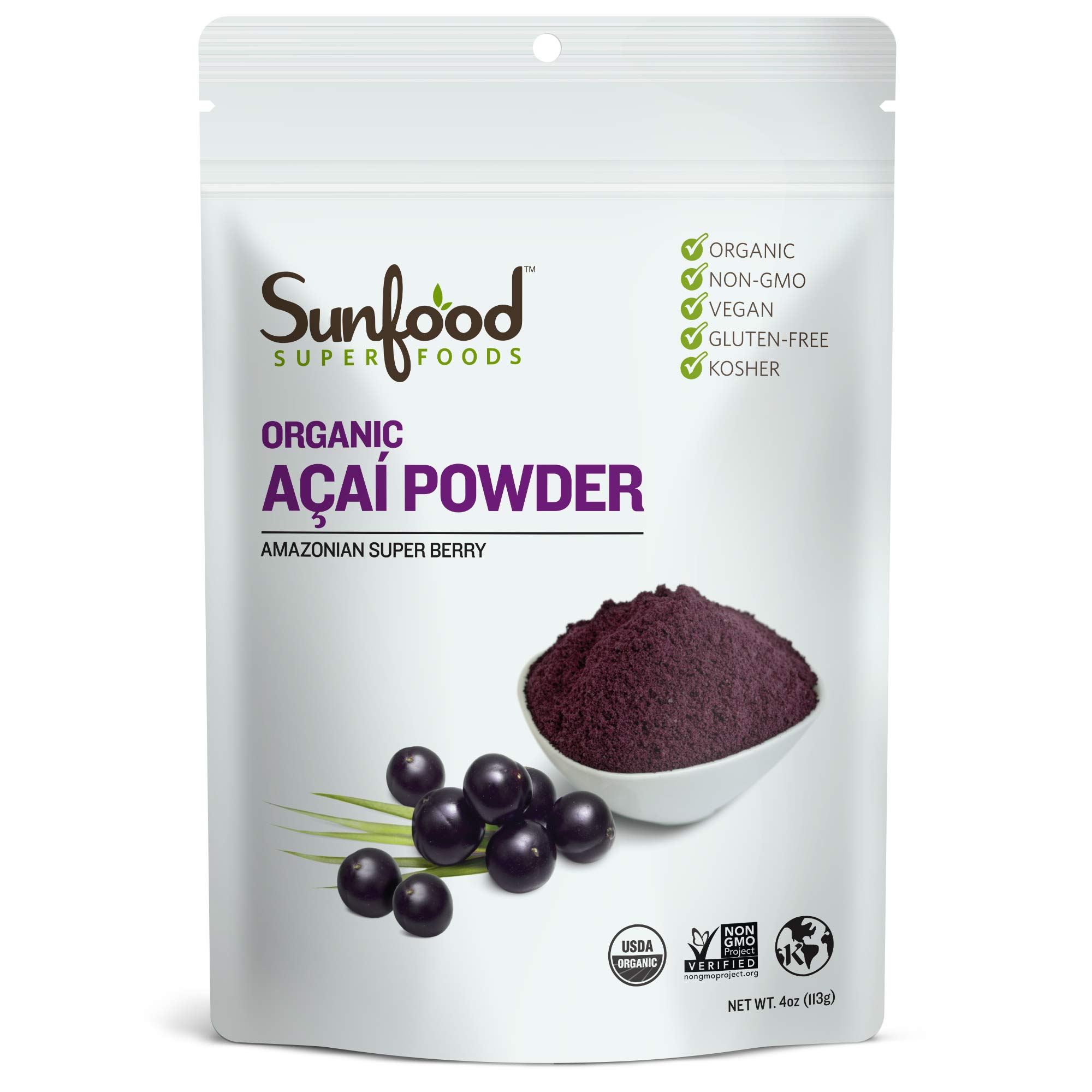 Sunfood Superfoods Acai Powder Organic Guaranteed Best Quality
