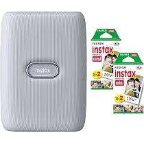 Amazon.com: Fujifilm Instax Mini Link - Impresora para smartphone (blanco  ceniza) + película Fuji Instax Mini (40 hojas), paquete de impresora Instax  Mini Link : Electrónica