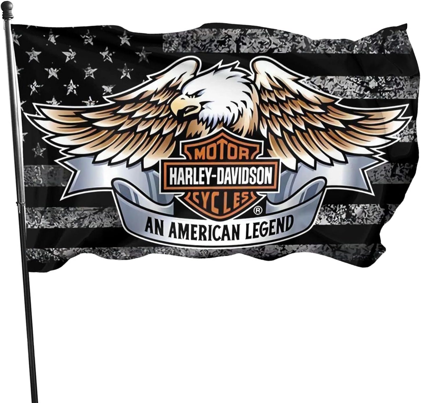 Harley Davidson Flag America Eagle Legendary Eagle Camping Flag Garden Flags Decorations Party Supplies For Home House Outdoor Indoor Decor 3x5 Ft Inch