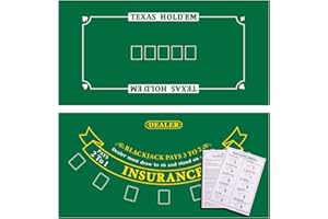 GSE Games & Sports Expert 36" x 72" Double-Sided Casino Layout Felt, Las Vegas Style Tabletop Mat for Parties, Home Entertainment, Poker Game Night