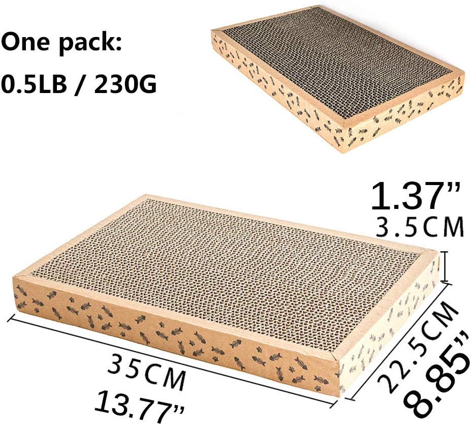 Old Tjikko Cat Scratch Pad, Scratcher with Catnip, Scratching Posts, Cat Toy Scratch Board Lounge with Bell-Ball (18.1"x 9.84" x 4.33") : Pet Supplies