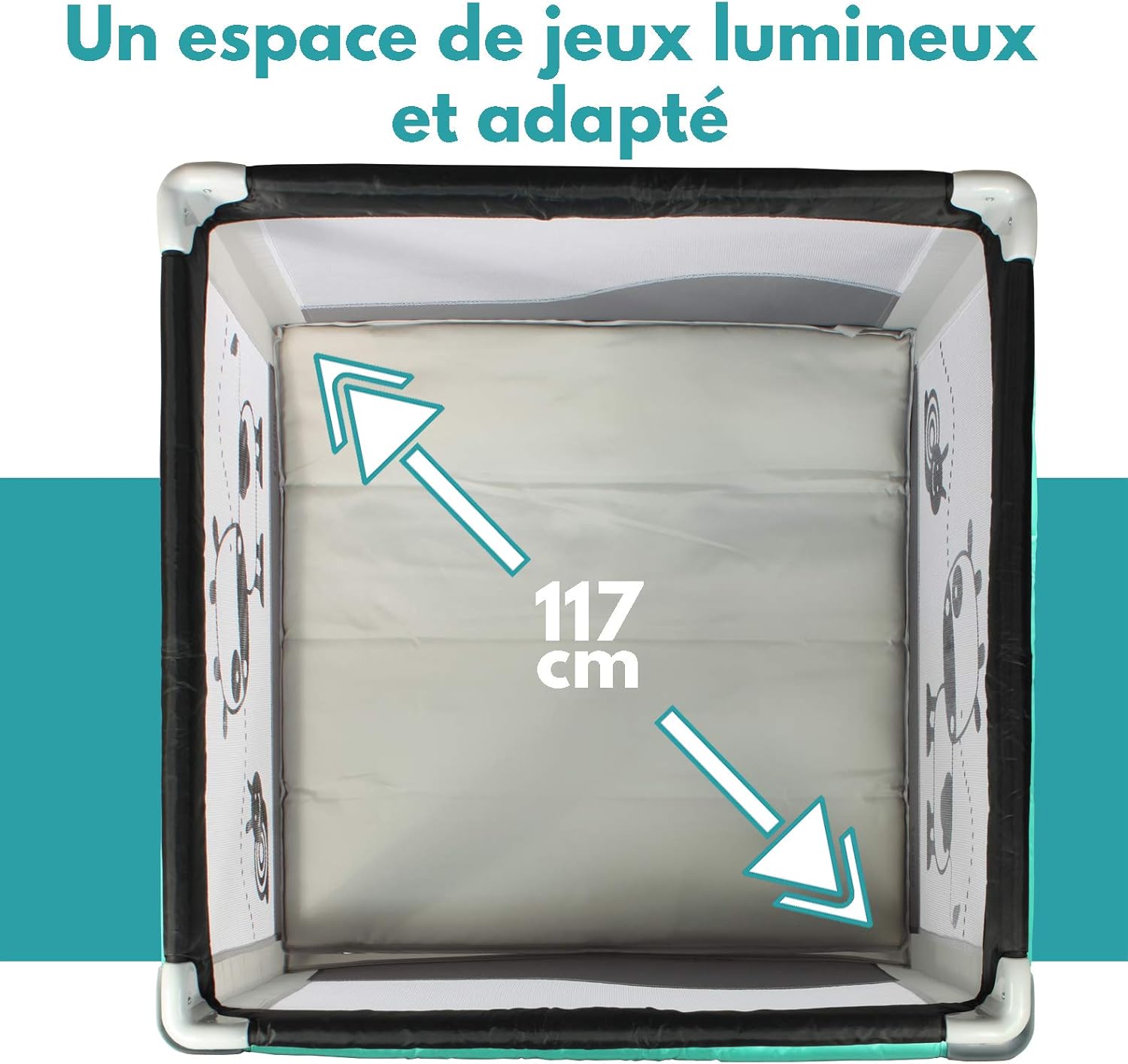 Looping Parc Bebe Pliant 90 X 90cm Espace De Jeux Sac De Transport Black Emotion Amazon Fr Bebes Puericulture