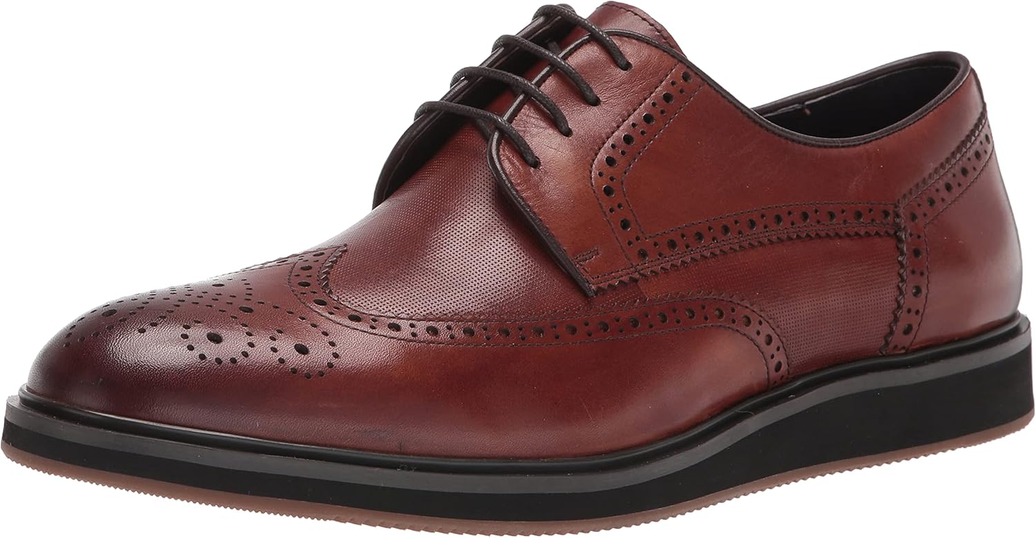 Zanzara Men's Casual Dress Shoe Oxford, Cognac, 10 Amazon.co.uk Shoes