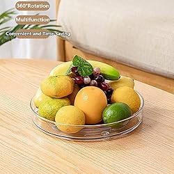 FIVOF Lazy Susan Round Plastic Clear Rotating