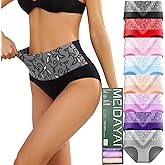 MEIDAYAI Womens Underwear Cotton Tummy Control High Waisted Underwear Soft Breathable Full Coverage Panties Multipack