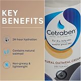 Cetraben Natural Oatmeal Cream 475g Dry Sensitive Skin 24h Hydration view 2