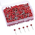 500 Pack Map Push Pins Map Tacks 1/8 Inch Small Size (Red)