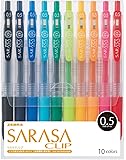 ゼブラ ジェルボールペン サラサクリップ 0.5 10色 JJ15-10CA