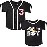 Kids Birthday Baseball Shirt Boys Baseball Jersey Birthday Gift Short Sleeve Tops for 1-6 Years