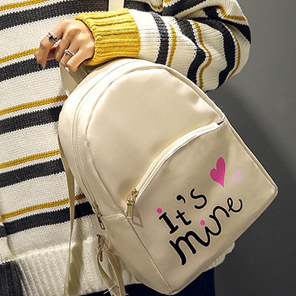 zibuyu preppy chic women pu leather mini backpack letter printed school bag
