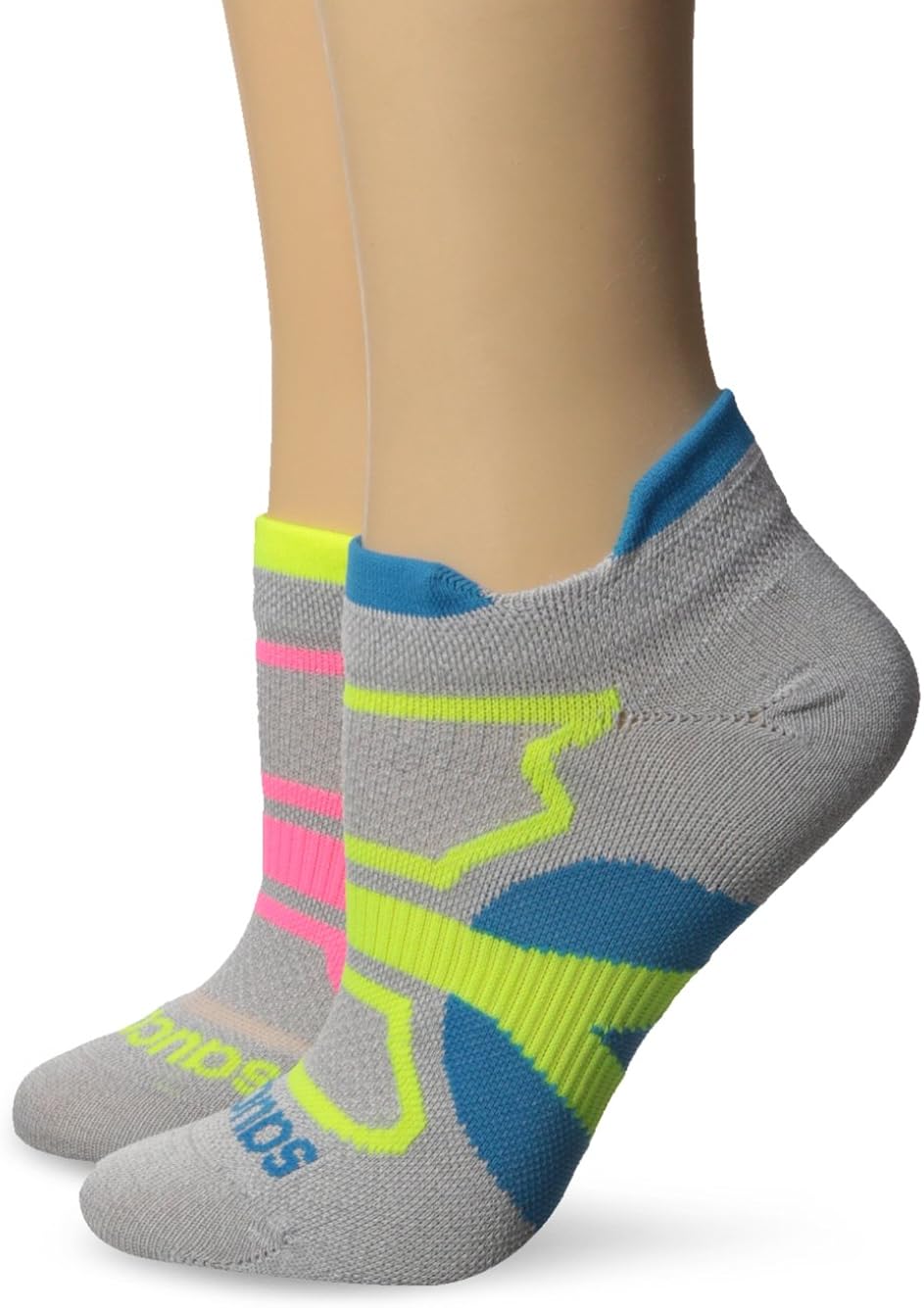 Saucony Women's 2 Pack Elite Dash Superlite Low Cut Double Tab Socks