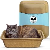 Luli &amp; Cat Disposable Litter Boxes for Cats | Jumbo Sized 4-Pack | Durable and Water Resistant