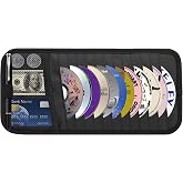 CD Visor Holder for Car, Large Capacity CD &amp; DVD Visor Case | Vehicle Visor Storage Organizer with 12 Disc Sleeves, 1 Mesh Pocket 1 Pen Holder and &amp; Elastic Band (Black)