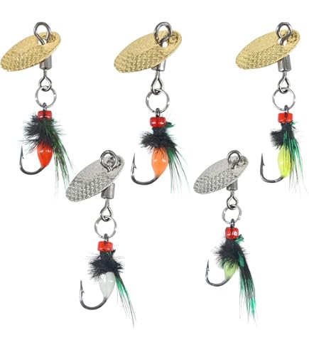 Amazon.com : Trout Spinners, Fly Trout Fishing Lures for Bass Salmon Pike, Fishing Spinner Kit Smallmouth Bass Lures with Brass Spinner for Lake River Fishing (Style A-0.1oz/5PCS) : Sports & Outdoors Amazon.com : Trout Spinners, Fly Trout Fishing Lures for Bass Salmon Pike, Fishing Spinner Kit Smallmouth Bass Lures with Brass Spinner for Lake River Fishing (Style A-0.1oz/5PCS) : Sports & Outdoors