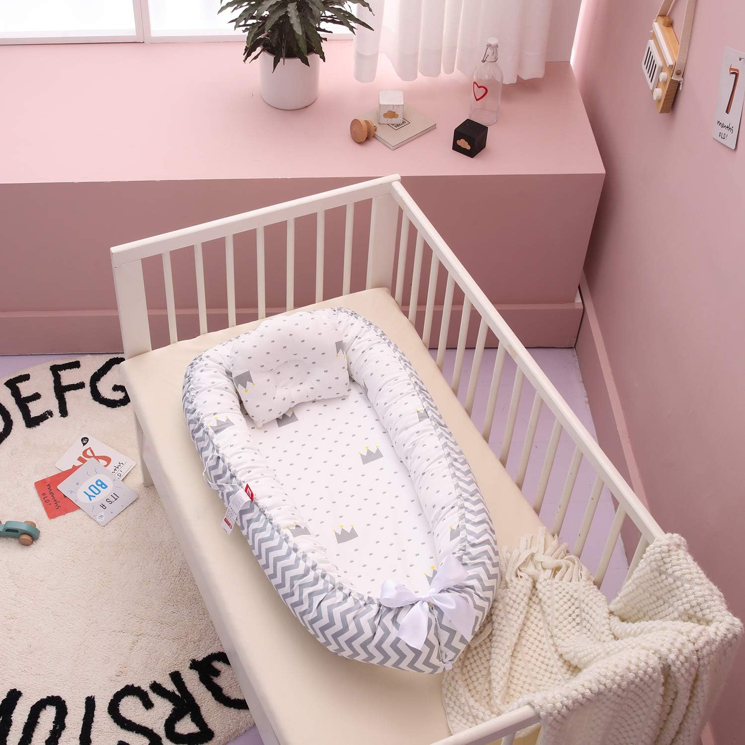 Tealp Reducteur De Lit Bebe Cocon Point Noir Et Blanc Reducteur Lit Bebe Nid Pour Nouveau Ne Nourrisson Baby Nest Pour Bebe Couffin De Voyage Portable Mobilier Bebe Cuisine Maison Petitonoordwijk Nl