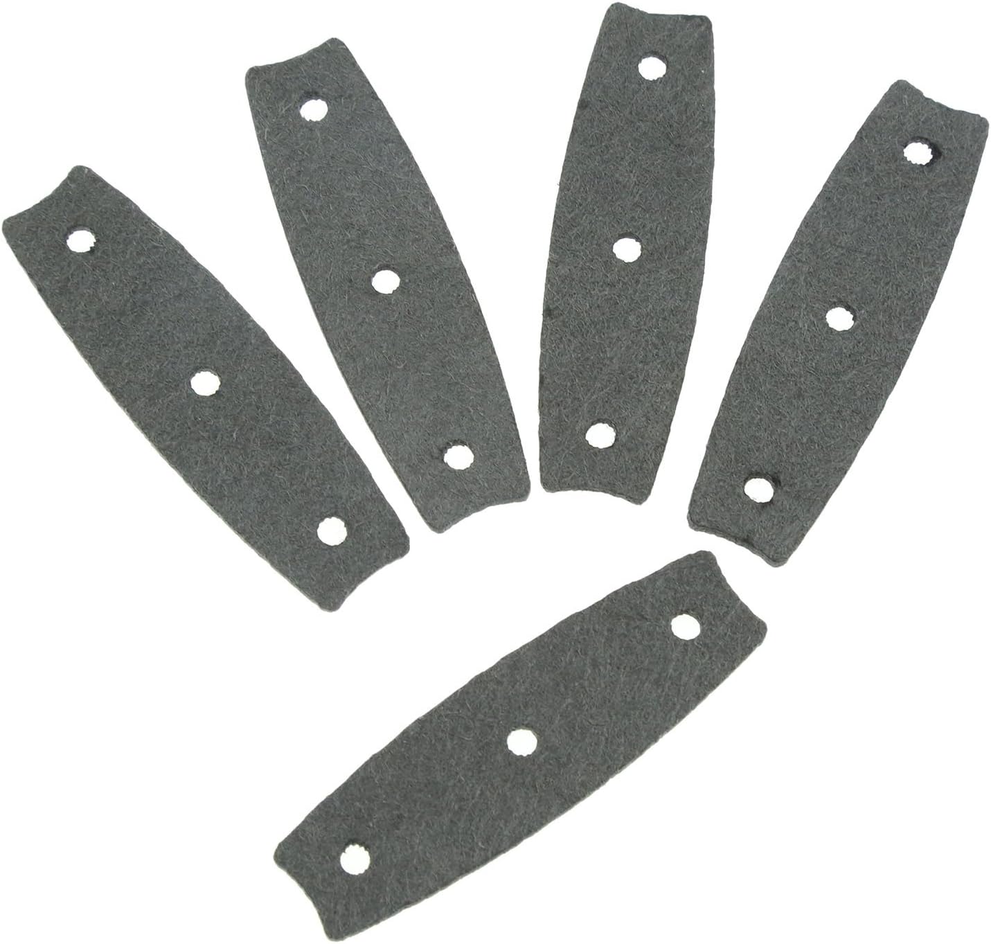 Mgoodoo Gray Slingshot Pouches Cow Leather with Center Hole for Hunting Catapults 58x18x12mm