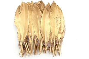 Sowder Natural Goose Feathers Clothing Accessories Pack of 50 (Gold)