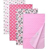 Gina Era Cotton Flannel Receiving Blankets Baby 4 Pcs, Baby Swaddle Blankets, Baby Flannel Blanket 30 X 40 Inch for Boy Girl (Style-5)