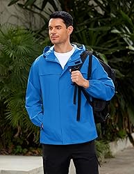 COOFANDY Men's Rain Jacket Waterproof Lightweight