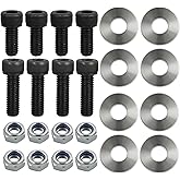 50001 Bottom Mount Seat Hardware Kit, Mounting Combo for Sparco Racing Seat | (Includes 8 Bolts, 8 Washers, 8 Nuts)