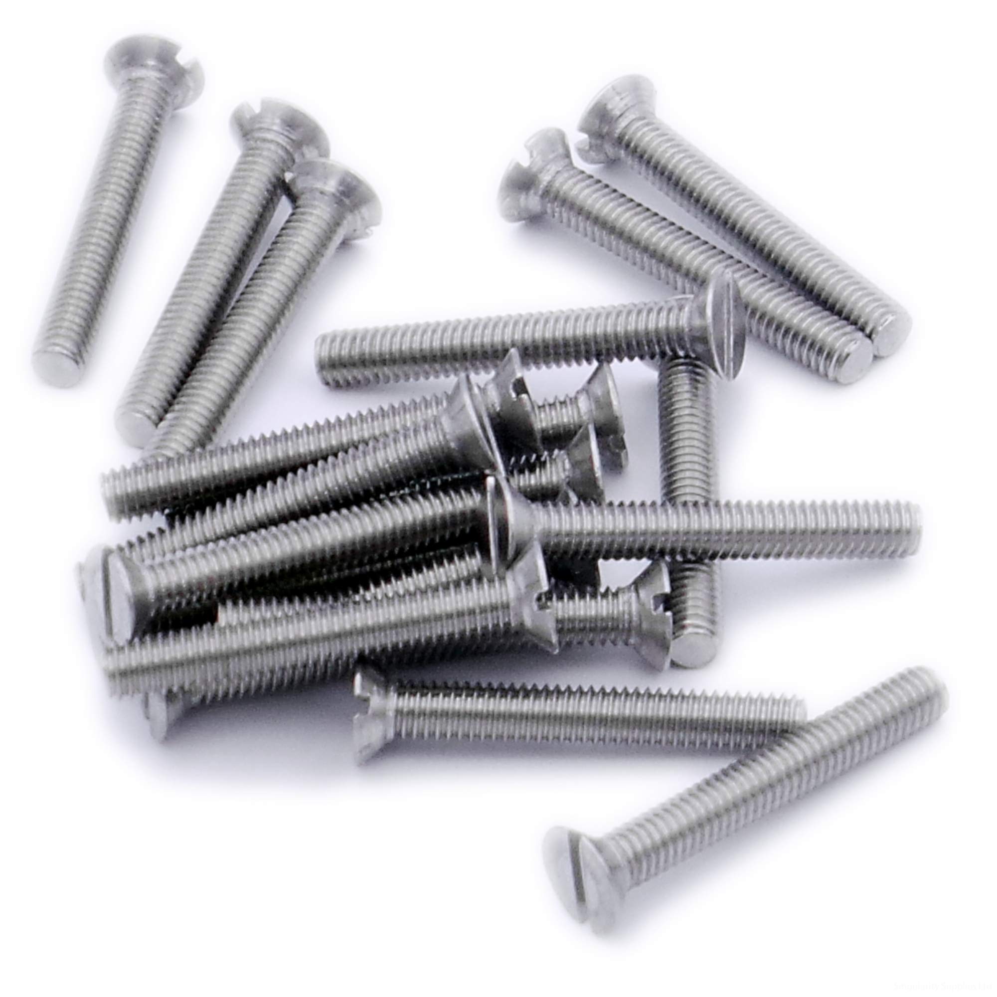 M4 (4mm x 14mm) Slot Countersunk Machine Screw (Bolt) - Stainless Steel (A2) (Pack of 20)
