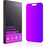 PDDKISS Compatible for iPhone 17 Pro Privacy Screen Protector 6.3 Inch, Purple Gradient Anti Spy Anti Blue Light HD Tempered Glass Easy Installation