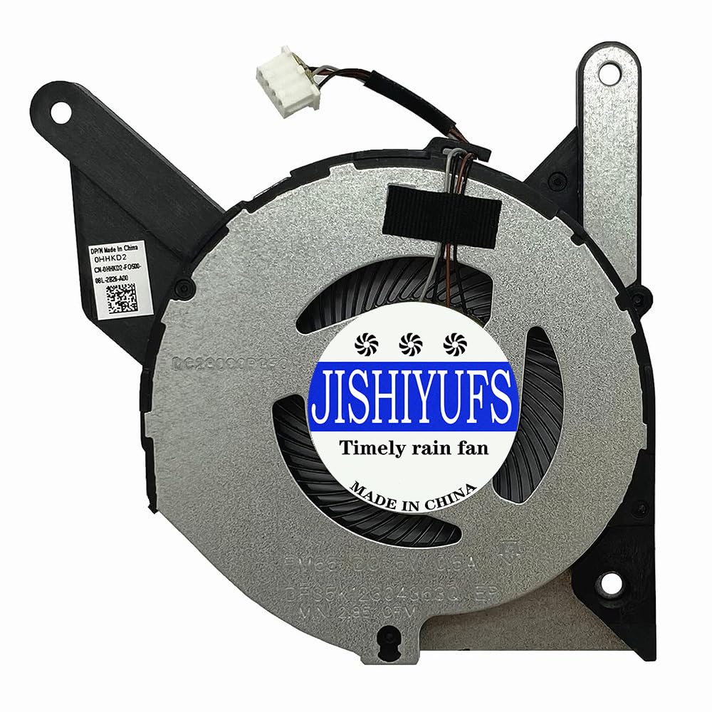 JISHIYUFS Replacement CPU Cooling Fan for Dell Latitude 5410 Series 0HHKD2 DFS5K12304363Q FM65 DC28000PGF0 DC5V 0.5A