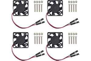 Easycargo 30mm Fan 5V 3.3V DC Quiet Fan for Raspberry Pi 5 4 3B+ 3007 (4-sets)