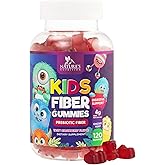 Fiber Gummies for Kids 4g - Safe Daily Fiber Gummy Supplement for Kids - Soluble Inulin Prebiotic Gummy for Digestive Health Support - Nature's Plant-Based Regularity & Digestion Support - 120 Gummies